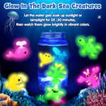 Water Elf Toy Kit for Kids, Glow in the Dark Aqua Gel Squishy Maker with 20 Gels & 16 Molds