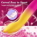 G Spot Vibrator Wand Sex Toys for Women, Clitoral G-Spot Anal Stimulator Adult Toy with 10 * 10 Vibrations, Finger Vibrators Travel-Friendly Waterproof Dual-Ended Massager for Solo or Couples