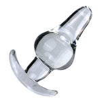 Glass Anal Plug Crystal Butt Plug For Advanced & Beginner?Sex Toys For Women Men Transparent Sex Bed Game Toys(A)