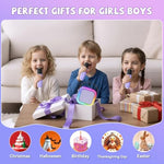Upgraded Mini Karaoke Machine With 3 Wireless Microphones For Kids Girls Boys - Karaoke Party Speaker Christmas Birthday Gifts For 4 5 6 7 8 9 10 11+ Year Old - Kids' Instrument Accessories - Purple