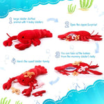 5 Pcs Lobster Stuffed Animal Set 15.75 In Large Stuffed Animals With 4 Baby Lobster Plush Toy For Boy Girl Under The Sea Ocean Party Favor