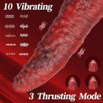Realistic Monster Tongue Thrusting Dildo Vibrator Adult Sex Toys, 9.5" Big Fantasy Dildo With 10 Vibrating 3 Thrust Modes Remote Control Strong Suction Cup Anal Plug Penis For Women Men