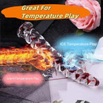 Sweetheart Swirl Glass Dildo & Anal Plug - 7.5 Inch Crystal Adult Sex Toy For G-Spot & Anal Stimulation, Vibrant Red Design, Temperature Play, Safe Borosilicate Glass, Suitable For Men & Women