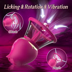 Sucking Vibrator Sex Toys - Rose Vibrators With 3 Brush Heads And Removable Cup, 12 Rotation 8 Sucking Modes For Clitoral, Nipple, Anal Stimulation, Adult Sex Toy For Women Or Couples Pleasure