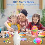 Paint Your Own Dragon Egg Night Light with Clock, Bluetooth Speaker & 12 Colors