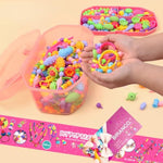 520 Pcs Pop Beads Jewelry Making Kit for Girls Ages 3-7, Necklace & Bracelet Set