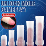 Silicone Male Extender Stretcher Penis Cock Sleeve Male Glans-Protector Cap Enlargement Vacuum Enhancer, Xl, 1 Pcs