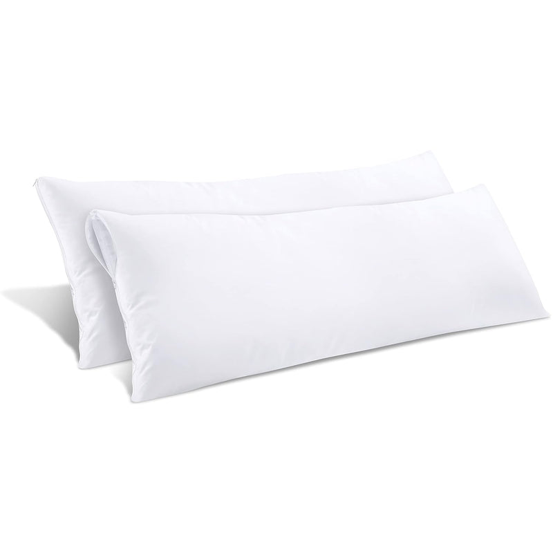Waterproof Pillow Protector Zippered (2 Pack) Body – Bed Bug Proof Pillow Enca
