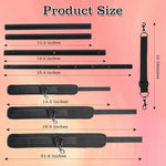 Restraints Bondage Detachable Spreader Bar Sex Toys, Adjustable Bdsm Bondages With Soft Feather Handcuffs & Ankle Cuffs, Adult Toys Fetish Expandable Sm Kits For Couples & Sm(Black)