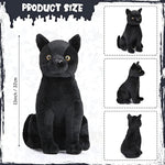 13 Inch Halloween Black Cat Stuffed Animal Plush Realistic Cat Stuffed Animal Soft Cute Kitten Plushies Pillow Toy Gifts For Kids Adults Christmas Birthday Party Favors Home Decor Supplies