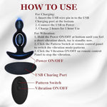 Anal Vibrators Vibrating Anal Beads With Dual Motors 10-Mode Stimulation Anal Sex Toy Butt Plug For Unisex Clitoris/Prostate Stimulator/Massage Anal Sex Toy (Dual Motors)