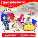 3 In 1 Kids Play Tent For Toddler With Baby Ball Pit And Play Tunnel, Children Indoor Outdoor Playhouse With Climbing Tunnel Toy For Toddlers, Boys And Girls Best Birthday Gifts?No Balls?