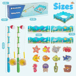Montessori Toddler Fishing Game - Kids Wooden Magnetic Fishing Toys For 3 Years Old Girls Boys, Fine Motor Skills For Toddler