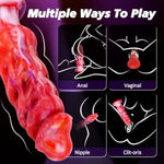 Sex Toys Dildo Monster Fantasy Dragon Dildo, 9.1 Inch Realistic Thick Huge Knot Dildo With Strong Suction Cup For G Spot Vaginal Anal Stimulation, Adult Toys For Women Men Gay Lesbian Strapon Play