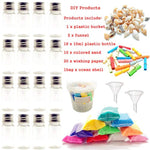 DIY Colorful Sand Art and Crafts Kit with Wishing Bottles, Beach Sea Shells, and Message Paper