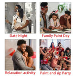 2 Pack Paint And Sip Canvas Painting Kit Pre Drawn Canvas For Painting For Adults Stretched Canvas Couples Games Date Night Gentleman And Lady Paint Party Anniversary Valentines