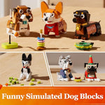 6Pack Party Favors Mini Dogs Building- Compatible With Lego Set For Boys 8-14, Adorable Animals Building Sets, Party Favors Birthday Gift For Kids 8-12 (754Pcs)