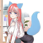 Fox Tail Anal Plug Collar And Nipple Clamps Cat Ears Butt Plug Stainless Steel Anal Plug For Women Costume Props