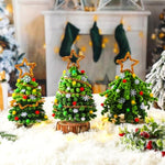 Christmas Pipe Cleaners Chenille Stems Xmas Tree Crafts Kit for 30 Mini Trees