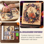 Halloween Ghost Pearl Diamond Art Kit, 3D Mosaic Pumpkin Canvas Craft for Adults