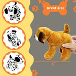 Plush Dogs Animals (12 Pack) Assorted Stuffed Puppies - 5 Inches, Small Plushed Animals, 6 Designs - For Birthday Party Favors Gifts For Kids