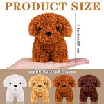 16 Pieces 4 Inches Mini Plush Dogs Stuffed Puppy Dog With Keychain Cute Stuffed Animal Toy Soft Toys Party Favor For Goodie Bag Birthday Party Gifts, 4 Colors (Curly Puppy)