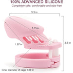 Silicone Cock Cage Chastity Cage Chastity Device For Male Penis Exercise (Pink, A122)
