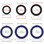 Adult Sex Toys Male Silicone Cock Glans Penis Rings Men Delay Ejaculation, Set Of 6 Multi Sizes (Black Blue)