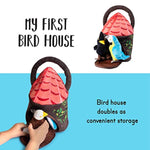 Talking Plush Audubon Birds | Audubon Stuffed Bird | Talking Bird Toy | Audubon Bird Stuffed Animals | Plush Birds With Authentic Sound | Includes 4 Talking Birds | Plush Bird House Shaped Carrier