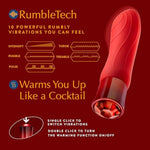 Oh My Gem - Desire - 5.5Puria Silicone G Spot Vibrator - 5 Speeds & 5 Unique Vibrating Modes With Warming Function - Usb Rechargeable With Cable Included - Ipx7 Waterproof - Ruby