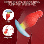 Large Butt Plug Anal Plug, Huge Thick Buttplug For Long-Term Wear, 5.7“ Wearable Anal Dildo Trainer Stretcher With Fantasy Color, Soft Silicone Buttplug Strawberry Shape Sex Toys For Women Men