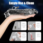 Penis Sleeve With Cock Ring Sex Toys, Ultra-Soft Silicone Cock Sleeve, Reusable Penis Cuff Thickened Testicle Ring Male Adult Toys, Penis Extender And Penis Enlarger For Men