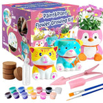 DIY Ceramic Painting Kit for Flower Growing - 4 Set Planting Kit