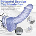 Clear Purple Realistic Dildo, 7.3 Inch Feels Like Skin Body-Safe Material, With Strong Suction Cup For Hands-Free Play, Adult Sex Toys Suitable For Women Men Gay ? Couple