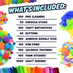 Arts and Crafts Supplies Kit for Kids and Toddlers by Carl and Kay