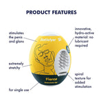 Masturbator Egg 3 Pack - Stroker For Male Masturbation, Portable Pleasure Sleeve, Super-Stretchy, No Lubricant Required, Disposable, Single-Use (Fierce)