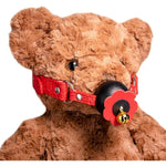 Sm Ball Gag Bondage Kit Bell Mouth Sex Toy Open Adjustable Straps Leather Adult Sexy Games Gear