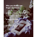 Natural Force Ultra-Thin Lubricated Latex Finger Condoms 18 Pcs Bundle For Intimate Hygiene, Natural Jasmine Fragrance, 300Mg Lubricant, Skin-Friendly