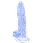 Sex Toys Realistic Dildo For Adults,8.1Inch Corn Dildo Monster Dildos Big Grain Adult Sex Toy With Strong Suction Cup Corn Style Waterproof Realistic Sex Toy Bendable Fake Penis For Women Men(Blue)