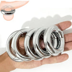 Male Penis Cock Ring Delay Head Glans Ring Stainless Steel Scrotum Ball Stretcher Weights Adult Sex Toys (Magnetic 35Mm Bold)