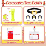 Firefighter Costume For Kids, Fireman Costume With Firefighter Tools, Fire Extinguisher, Helmet Light, Right Angle Flashlight, Kids Dress Up Clothes, Pretend Play Toys Gifts For Boys Age 4+