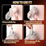 Chastity Cage Male Sex Toys - Chastity Device Locked With 3 Sizes Ring Cock Cage For Men Penis Exercise Bondage Gear & Accessories Adult Sex Toys & Games For Men