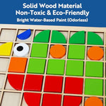 Wooden Stacking Puzzle Toy,120 Pcs Colorful Pattern Blocks Set Geometric Shape Puzzles For Kids Ages 3+, Montessori Preschool Educational Stem Puzzle Toys For Classroom Learning Kindergarten