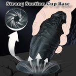 Huge Thick Dildo Adult Toys - 3.2'' Diameter Big Fat Giant Dildo 7.2 Inch Realistic Silicone Suction Cup Soft Real Skin Dildos, G-Spot Girthy Anal Prostate Dildos Sex Toys For Women Gay (Black)