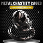 Chastity Cage, Male Chastity Device, Integrated Adjustable Ring Cock Cage, Zinc Alloy Lightweight Chastity Cage With Keys Adult Sex Toy For Men (Light Black)