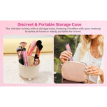 Discreet Mini Bullet Lipstick Vibrator With Sex Toy Storage - Personal Massagers For Women, Couples Sex Toys & Games, 2 In 1 Makeup Brush & G-Spot Clitoral Stimulator Tool Adult Sex Toys