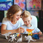 Dinosaur Painting Kit for Kids Ages 3-5 with 2 T-Rex Figures & Trivia