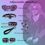 Bondage Set Bdsm Restraints Kit For Couples Sex Games,16Pcs Adult Sex Toys Kit With Rope Handcuffs Collars Ankles & Wrist Bar For Sexual Pleasure,Sex Things For Couples Kinky