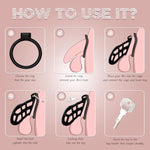 Male Chastity Cage, Lightweight Cock Cage Device, Large Chastity Device With 3 Sizes Rings, Penis Training And Abstinence Bdsm Sex Toys For Men?L?