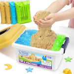 4.4 lbs Play Sand with Storage Sand Box for Kids 3+ Years Old